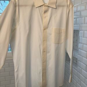 Brooks Brothers Cream-Trim White Dress Shirt